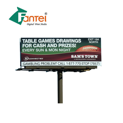 440gsm 13 uncji 500D * 500D 9 * 9 Baner zewnętrzny Z przodu Digital Printing Banner